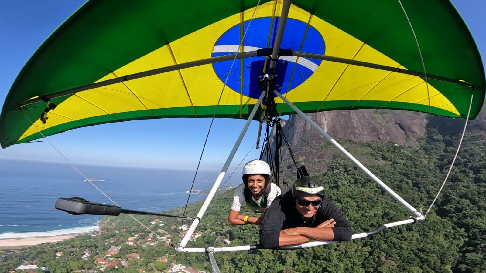 Voo de asa-delta, da medo mas vamos