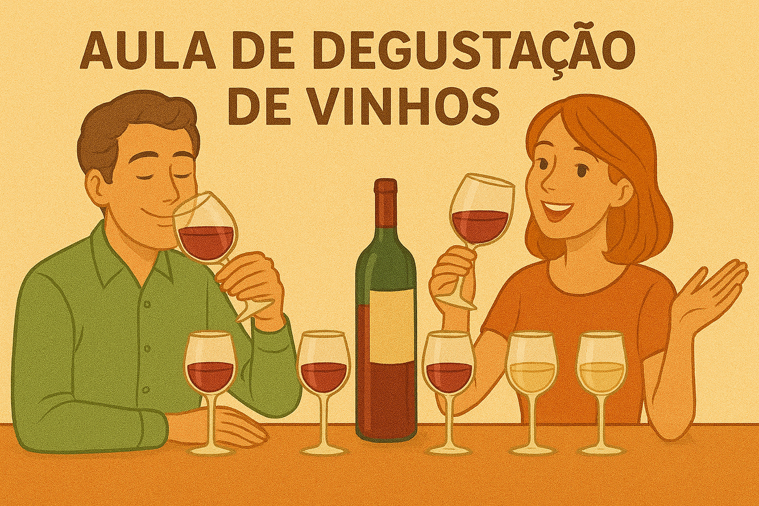 Aula de degustação de vinhos